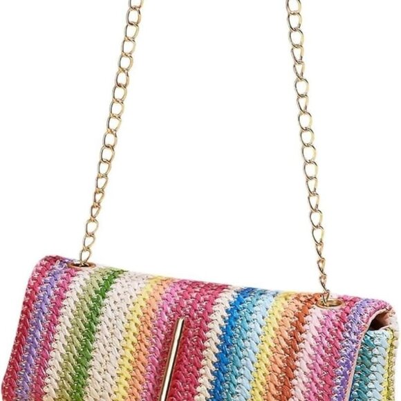Versatile 7.9" Straw Crossbody Bag - Lightweight, Trendy, and Perfect for Summer - Picture 7 of 7